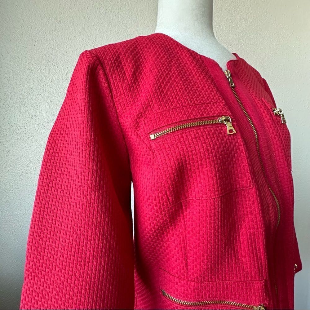 Suit Blazer Hot Pink Zip Up QVC Barbiecore Jacket - Picture 3 of 13